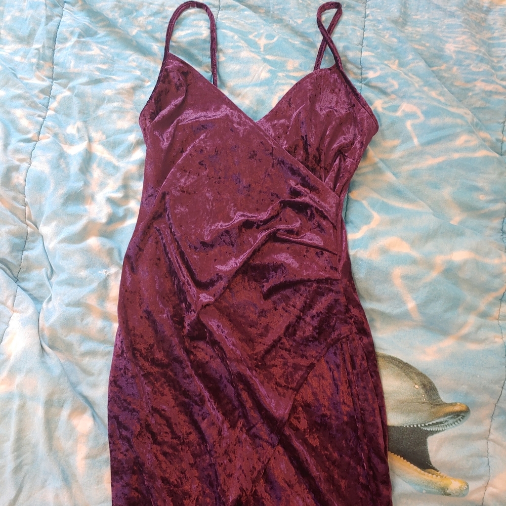 Purple Velvet Dress